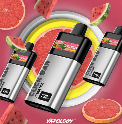 Click Bar Pod Device -  Vapology Carribean Triple Melon Lemonade 7000puffs